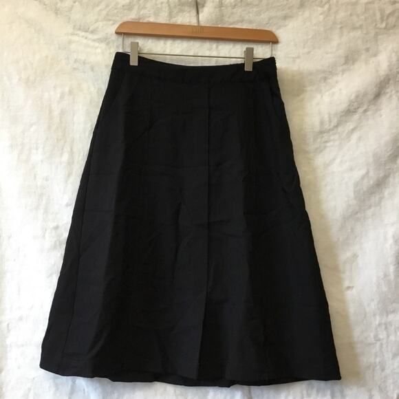 Bega Black Midi A-Line Skirt - Picture 2 of 16